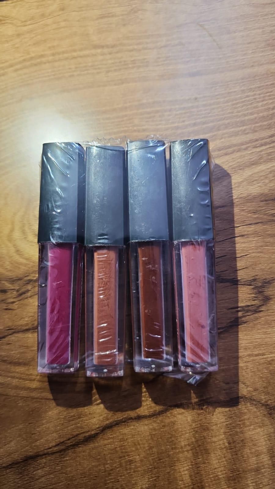 Nude & Red Liquid Lipstick Set - 4 Shades (16ml)