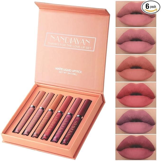 Feel High Metallic Liquid Lipstick Set - 6 Stunning Shades (Shade A)