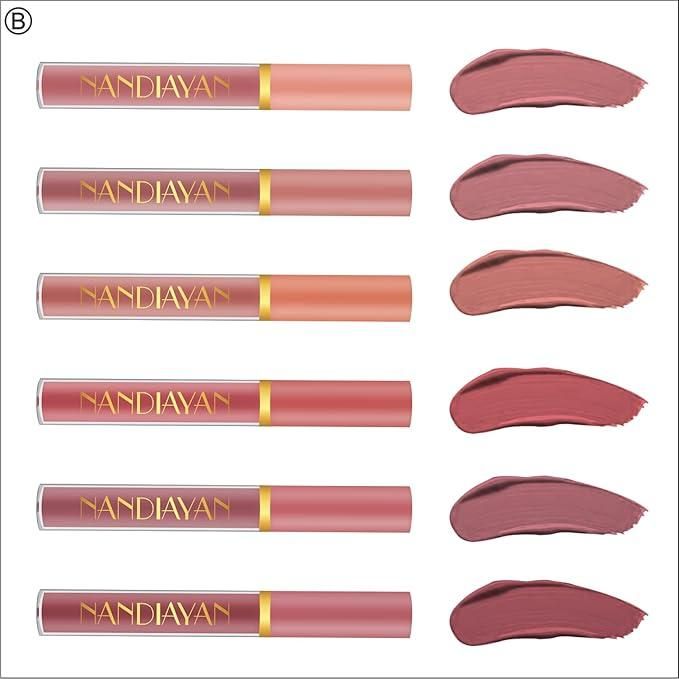 Feel High Metallic Liquid Lipstick Set - 6 Stunning Shades (Shade A)