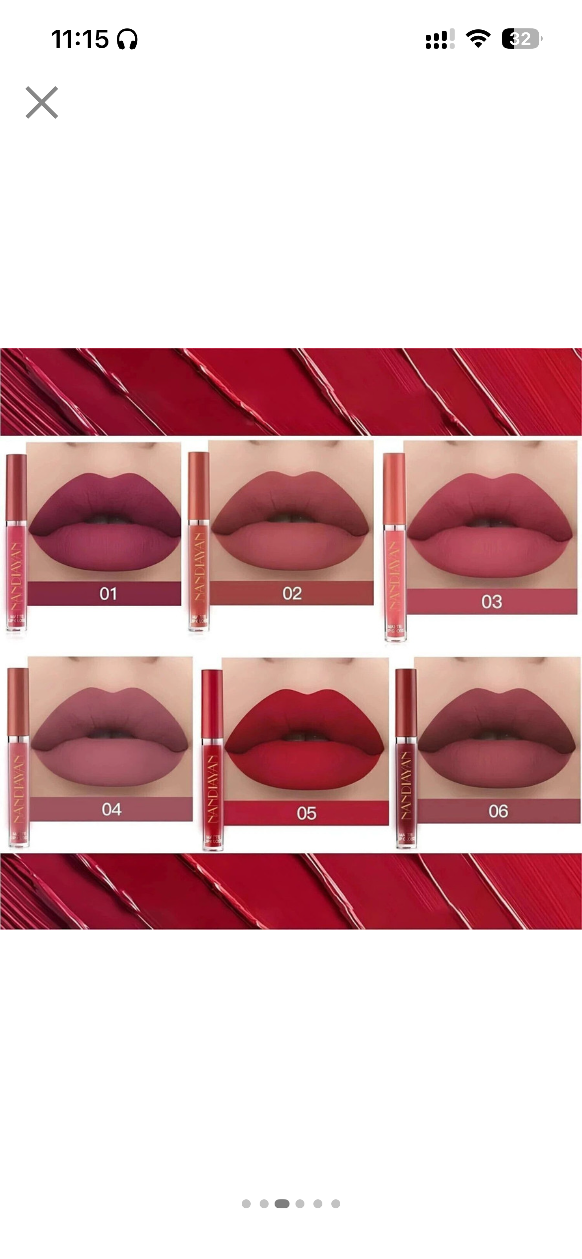 Feel High Metallic Liquid Lipstick Set - 6 Stunning Shades (Shade A)
