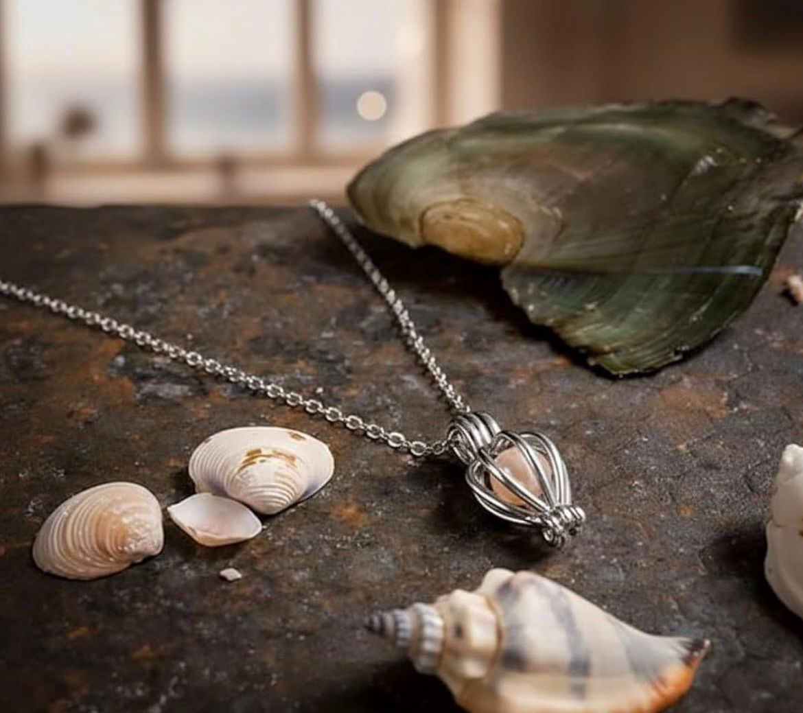 Ocean Love Real Pearl Necklace Set - Freshwater Shell Canned Oyster Gift